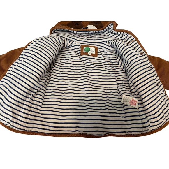 Baby Boden Sprout Dog Cord Jacket 2 to 3 Year Old Brown Stripe Navy - Picture 4 of 7